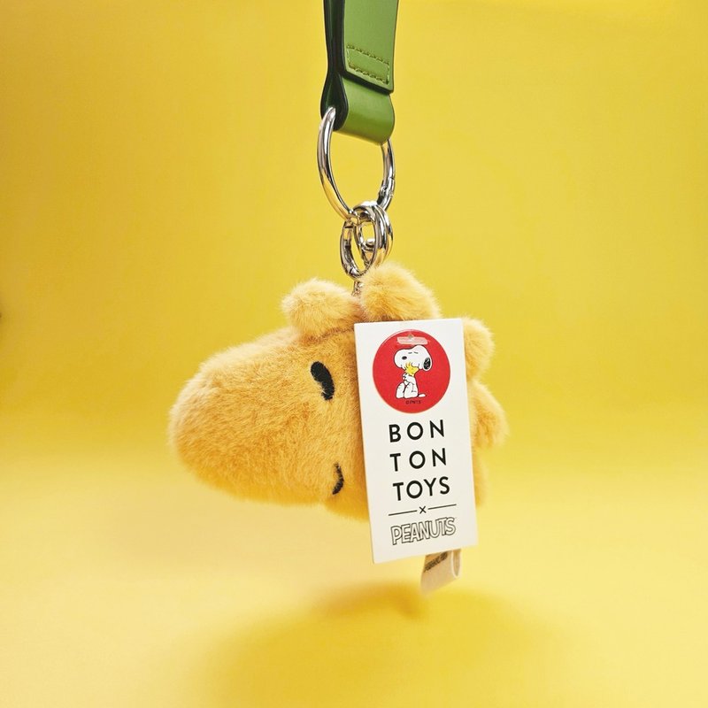 BON TON TOYS Woodstock糊塗塌客環保毛絨背包吊飾-黃 9cm - 鑰匙圈/鑰匙包 - 聚酯纖維 黃色