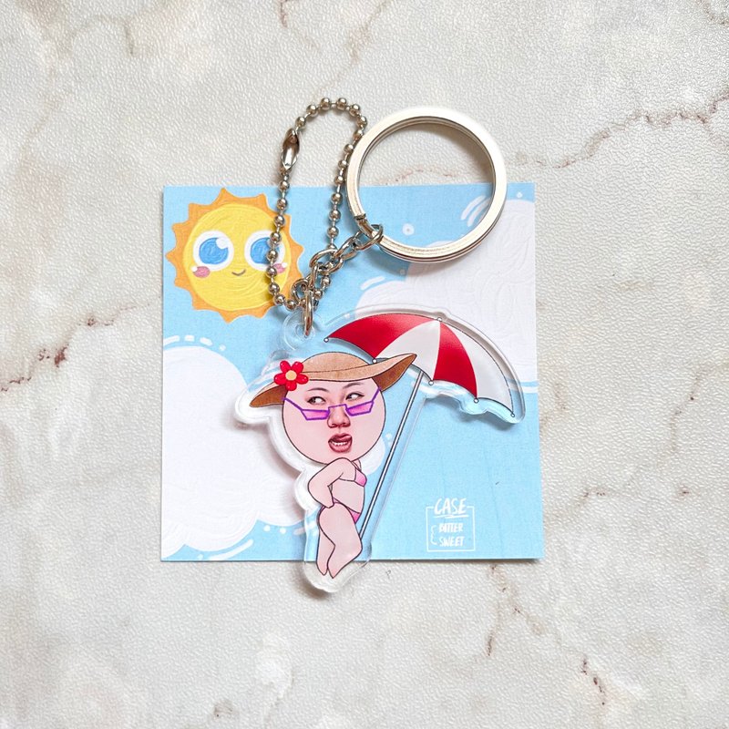 KEY RING ll KEY CHAIN ::穿比基尼的滑稽面孔 - 吊飾/掛飾 - 壓克力 