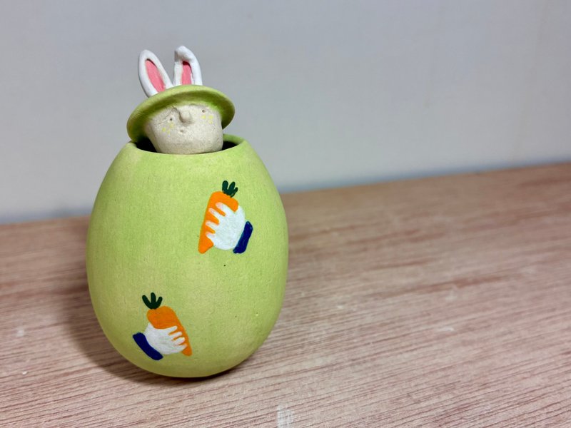 | Luna 陶偶系列 | 陶器 小兔子 青翠綠 - 擺飾/家飾品 - 陶 綠色