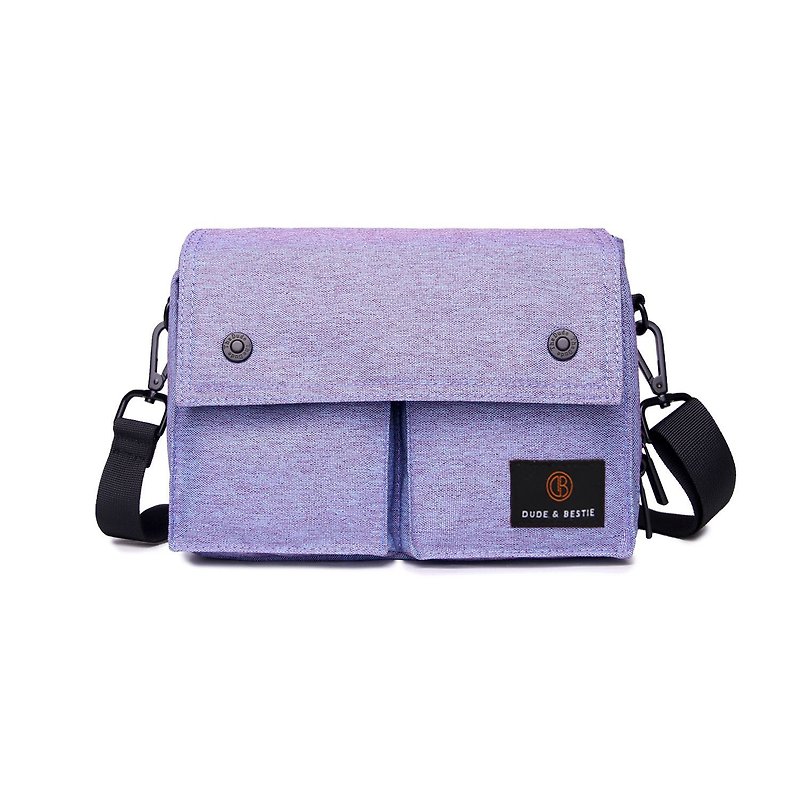 THE DUDE Multipurpose Bag Crossbody Bag Bicycle Bag Travel Bag Waist Bag Wander-Light Purple Blue - กระเป๋าแมสเซนเจอร์ - วัสดุกันนำ้ สีม่วง
