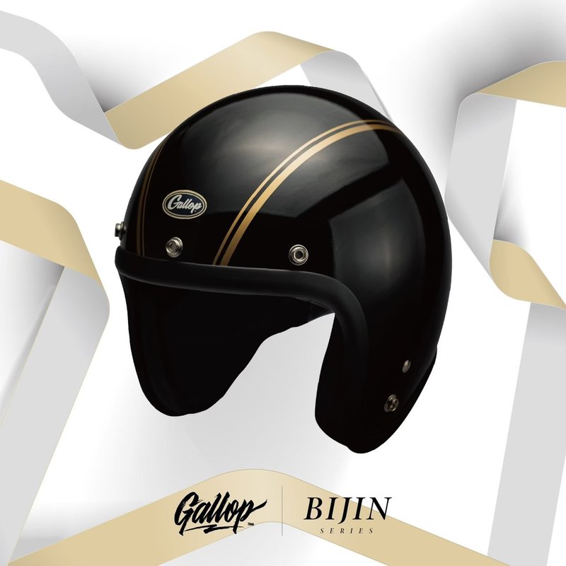 GALLOP BIJIN SERIES HELMET 美人系 3/4半罩安全帽 黑色 - 安全帽 - 其他材質 