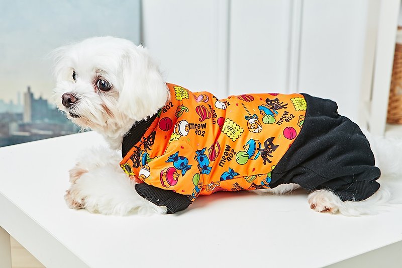 【Mao Duke】Pet clothing style cotton windproof jumpsuit - Clothing & Accessories - Cotton & Hemp Orange