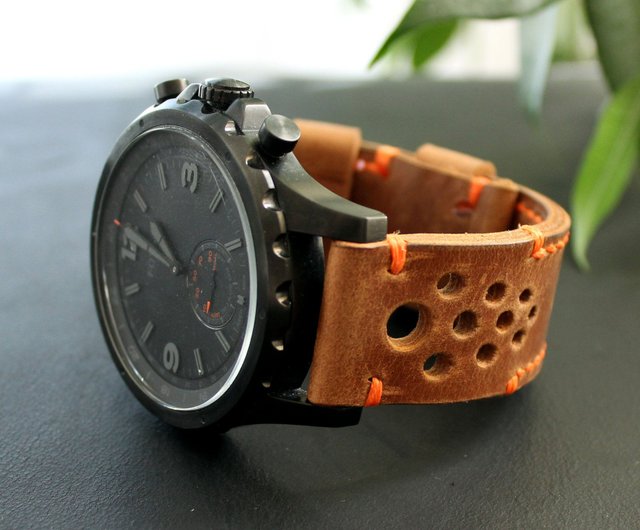 Gents leather hotsell watch straps