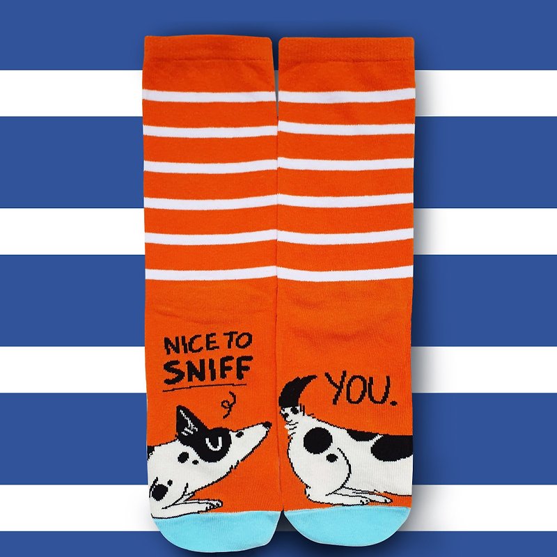 Nice to Sniff You Dog socks - Other - Cotton & Hemp Orange