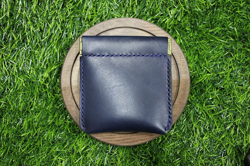 Exclusive-[Mini5] Lightweight Portable Coin Purse / Earphone Storage Bag (Blue) - กระเป๋าใส่เหรียญ - หนังแท้ 