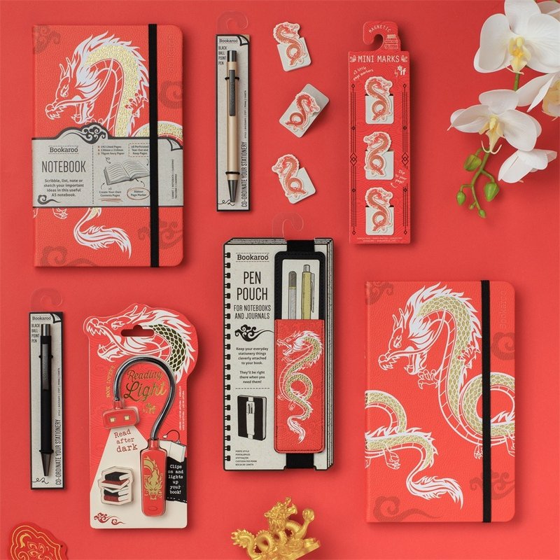 龍的傳人文具套裝 A5筆記本手賬收納袋筆袋筆盒手賬文具Bookaroo - 筆記本/手帳 - 其他材質 