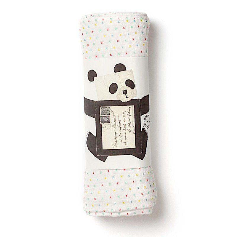 Organic First Kisses muslin swaddle - ของขวัญวันครบรอบ - ผ้าฝ้าย/ผ้าลินิน ขาว