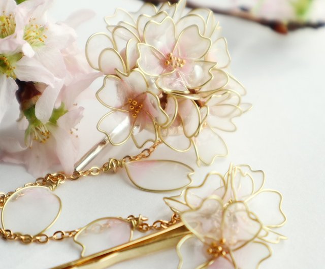 SAKURA 桜 ポニーフック - ショップ 樹脂の女 ヘアアクセサリー SAKURA 桜 ポニーフック - ショップ 樹脂の女 ヘアアクセサリー