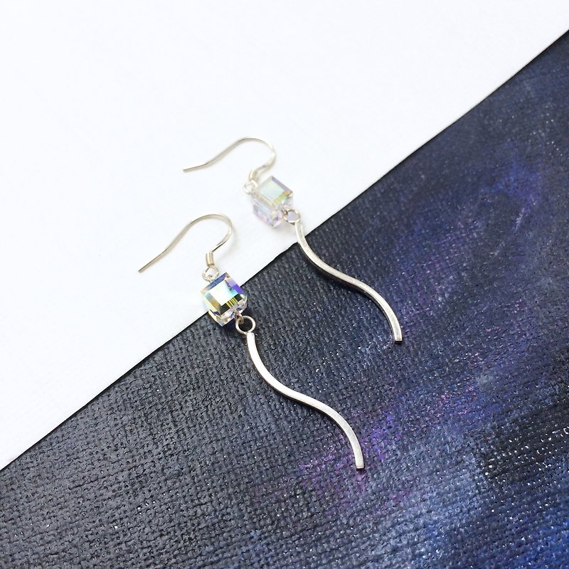 925 silver-Austrian candy crystal earrings - Earrings & Clip-ons - Gemstone 