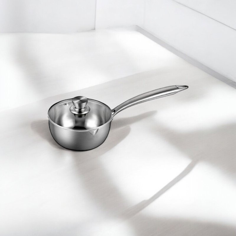 GELLIS鵲利仕とうし18cm精鑄304節能一體成型含蓋雪平鍋湯鍋泡麵 - 鍋子/烤盤 - 不鏽鋼 銀色