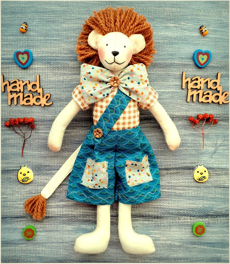Lion Toy Stuffed Animal Lion Doll Soft Lion Toy safari nursery African plush - 寶寶/兒童玩具/玩偶 - 棉．麻 