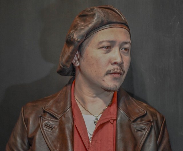 レザーベレー帽 ベジタブルタンニンなめしレザーベレー帽 - ディスト