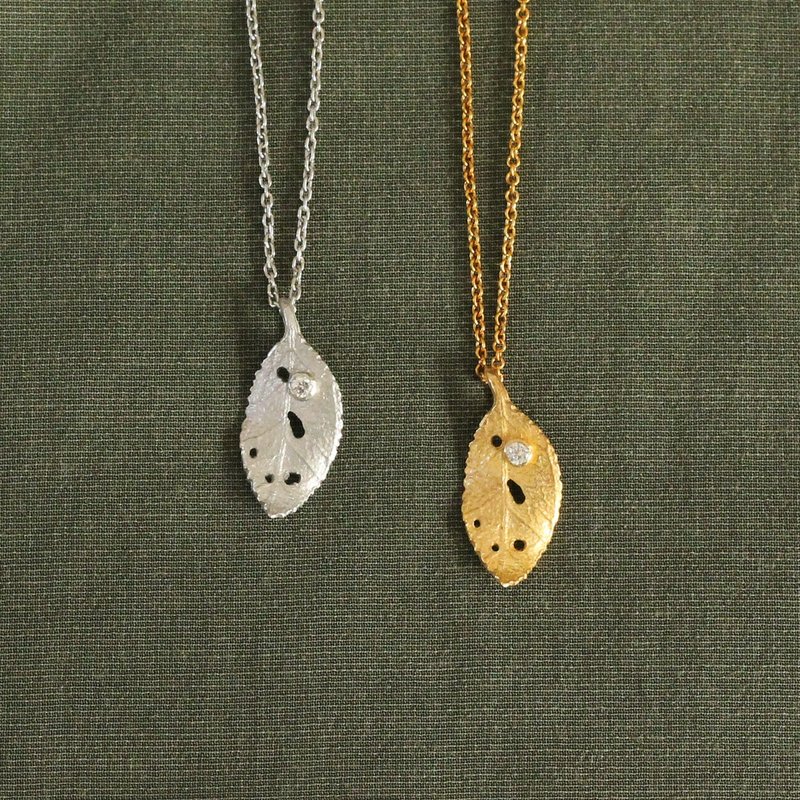 Blossom leaf neclace - 項鍊 - 純銀 銀色