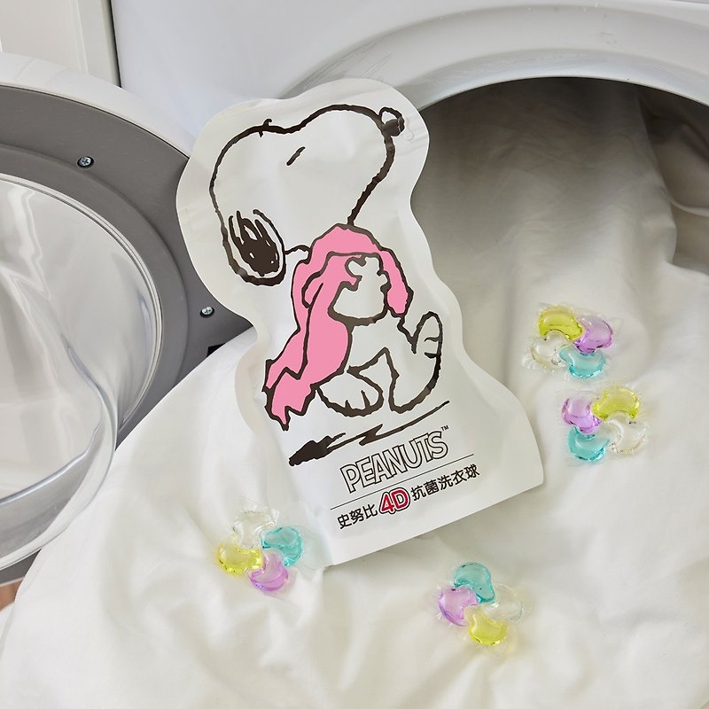 [SNOOPY Snoopy] 4D antibacterial laundry balls (24 pieces per pack) - ผลิตภัณฑ์ซักผ้า - สารสกัดไม้ก๊อก ขาว