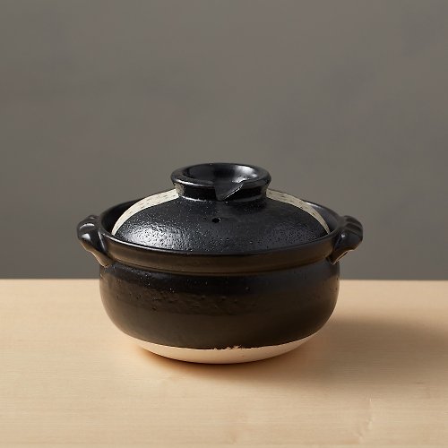 有種創意 萬古燒 有種創意 - 日本萬古燒 - 珠玉點點雜炊土鍋5.5號 - 黑(0.9L)