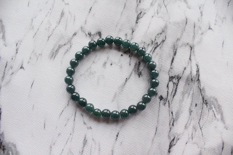 Journal-Time Pure Natural Old Pit Ice Blue Water Jade (Burma Jade) Fine Beads Bracelet Exclusive - Bracelets - Gemstone 