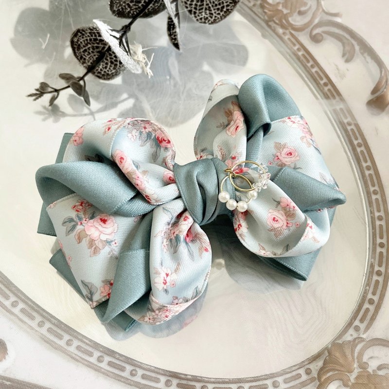 立體蝴蝶結髮夾髮圈 抓夾 髮梳 香蕉夾 鯊魚夾邊夾 大腸圈 馬尾夾 - 髮夾/髮圈 - 其他材質 綠色