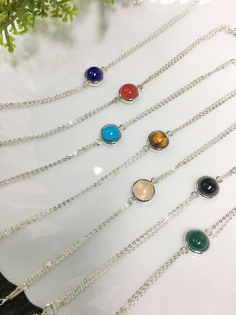 Various Genuine Natural Stones Bracelet - 手鍊/手鐲 - 石頭 多色