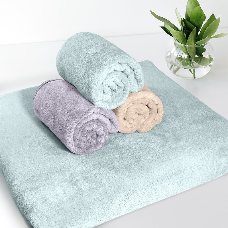 【MORINO】Super absorbent, soft and fluffy extra long hair bath towel - Towels - Other Man-Made Fibers 