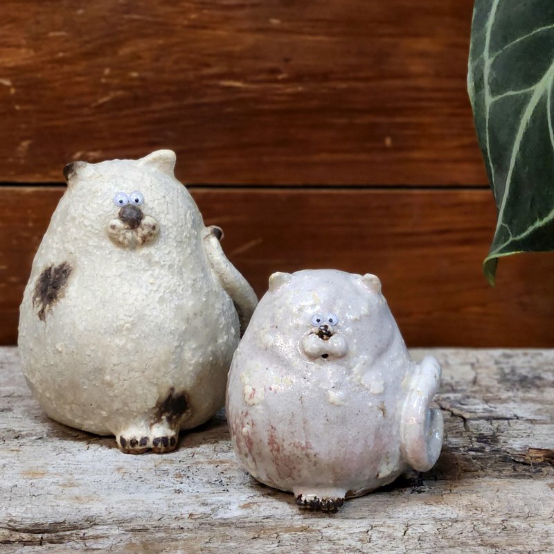 Pottery Decoration | silly Cat - Items for Display - Pottery White