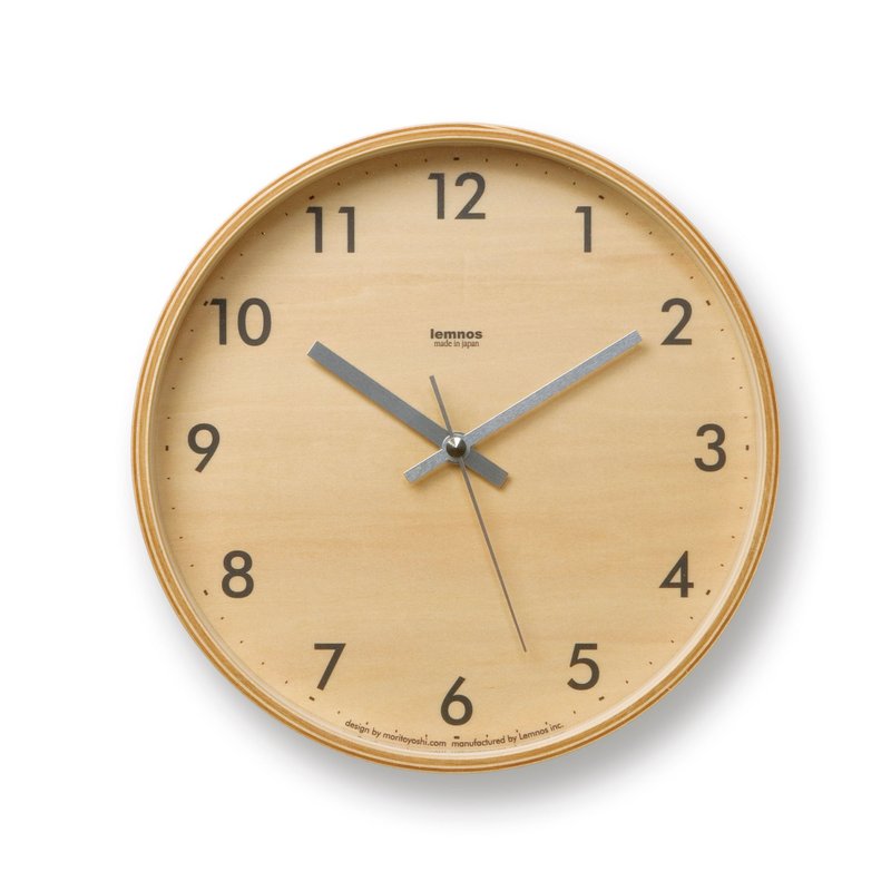Lemnos Plywood S 時鐘 - 時鐘/鬧鐘 - 木頭 卡其色