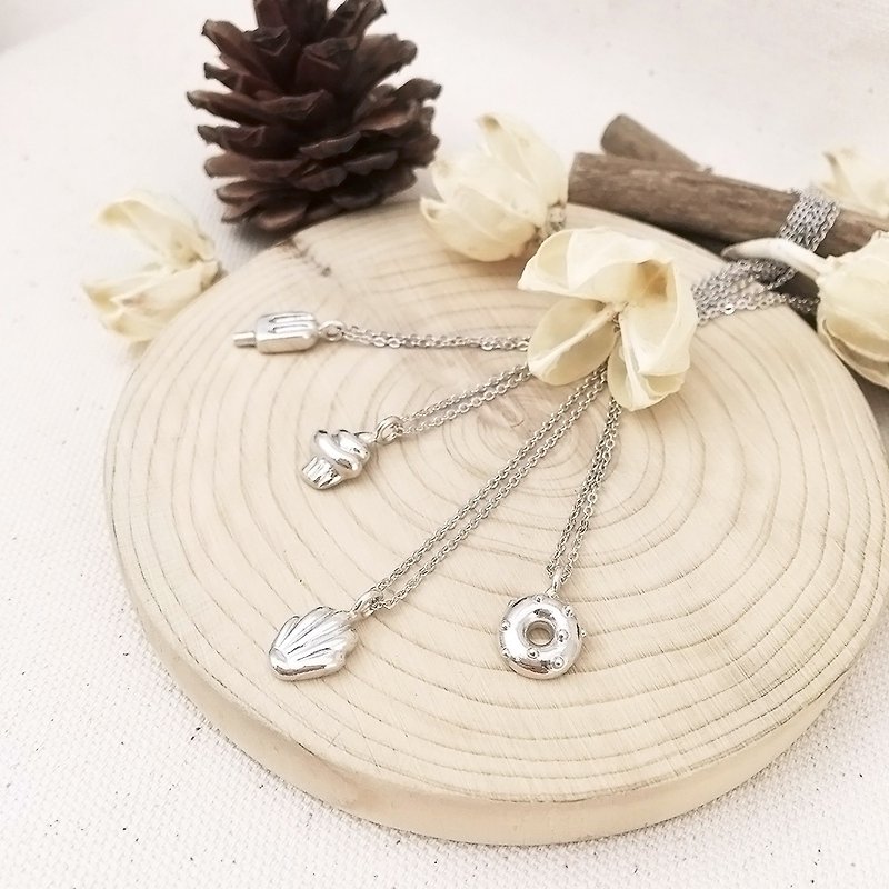 Happy Tea Time Sterling Silver Necklace - Madeleine - สร้อยคอ - เงินแท้ 