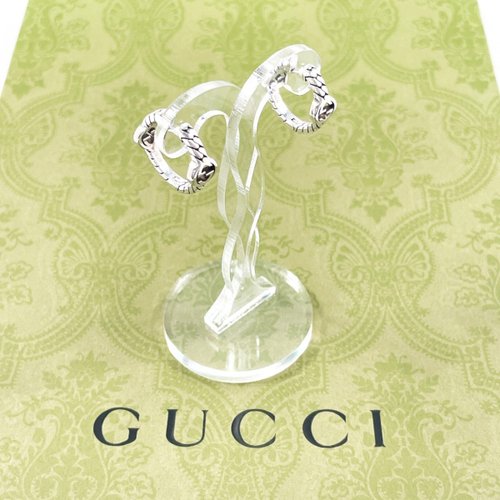日本直送 中古美品】グッチ GUCCI ピアス インターロッキングG