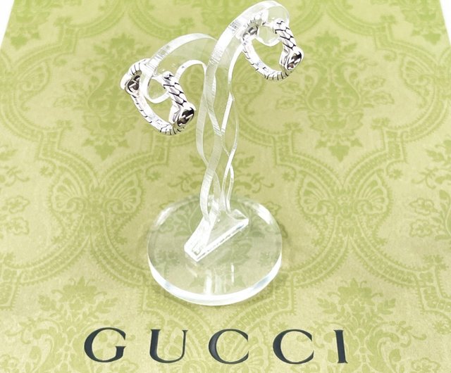 日本直送 中古美品】グッチ GUCCI ピアス インターロッキングG
