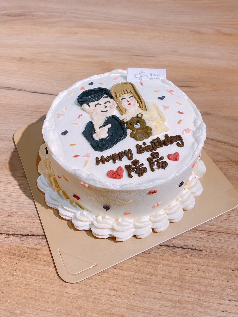 Couple Birthday Cake Customized Cake Birthday Cake Gift Chinese Valentine's Day Celebration - Cake & Desserts - Other Materials 