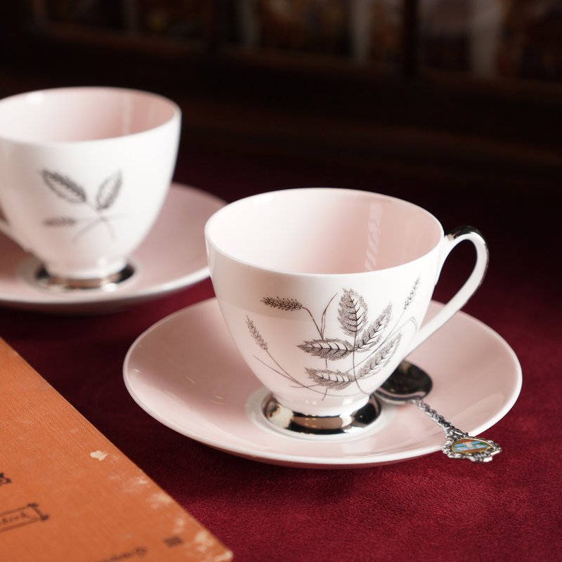1960英國Queen Anne收穫系列粉骨瓷茶杯/咖啡杯組 - 茶壺/茶杯/茶具 - 瓷 粉紅色