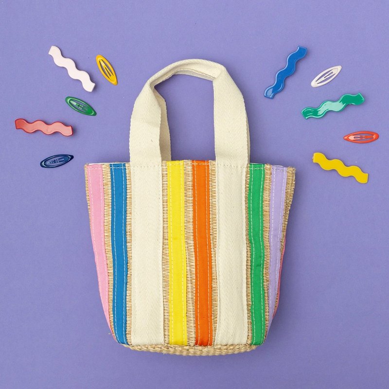 英國Mimi & Lula_SS25_夏日風情_繽紛彩虹小提包 - 嬰兒飾品 - 聚酯纖維 