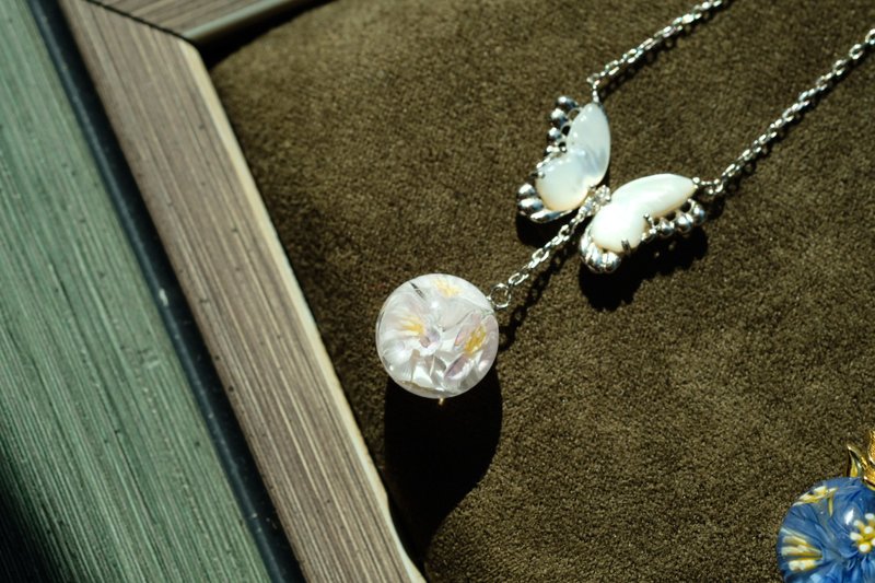 【秋冬新時尚】Bubble flower  (necklace) 花泡項鏈 - 項鍊 - 玻璃 粉紅色