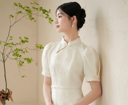 初蟬 新中式 改良旗袍優雅高級感中國風洋裝