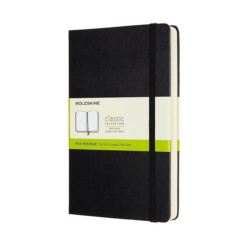 MOLESKINE classic hard-shell notebook - blank black - hot stamping service - Notebooks & Journals - Paper Black