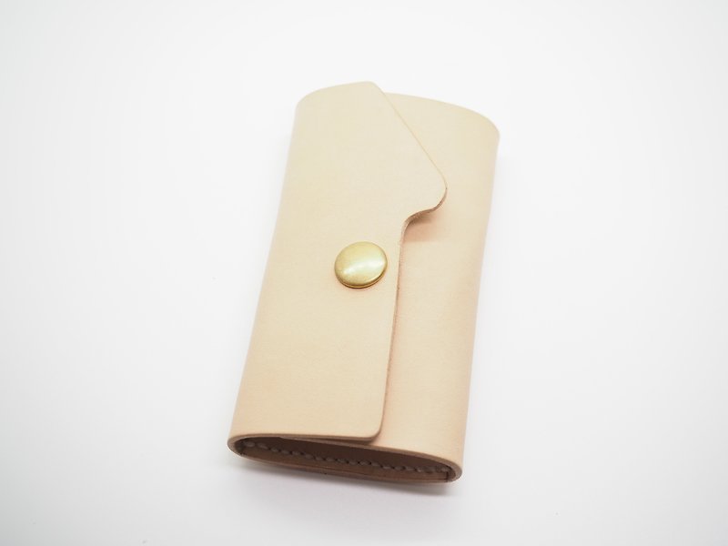Leather key bag true color warm home simple lucky - ที่ห้อยกุญแจ - หนังแท้ ขาว