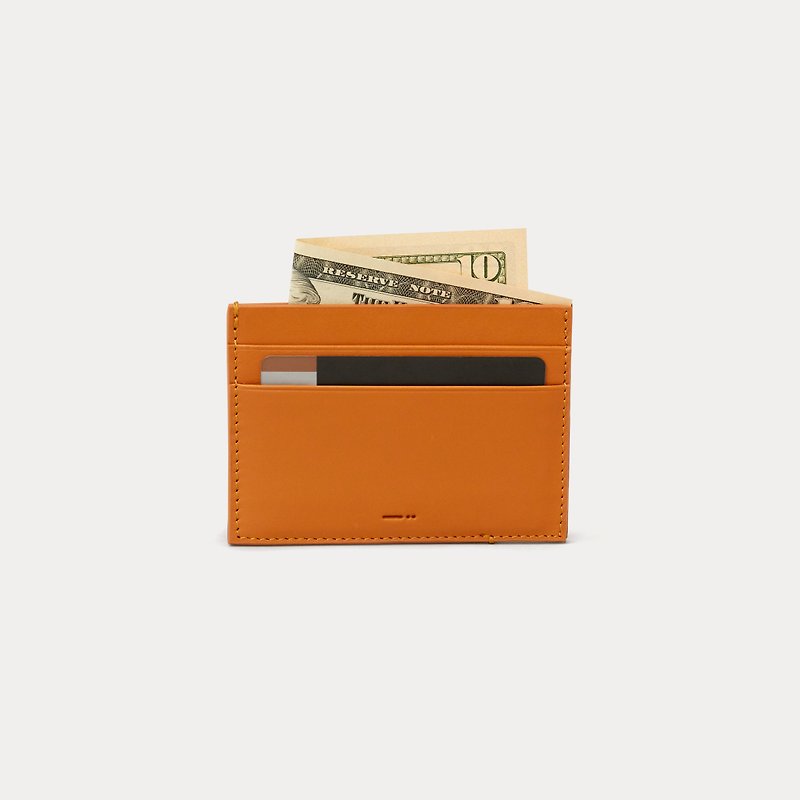dash DA08 Card Wallet – Brown (Minimal Leather Bag) - 長短皮夾/錢包 - 真皮 咖啡色