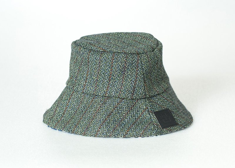 ハード両面平野漁師帽子-つばプラス版 - 帽子 - コットン・麻 グリーン