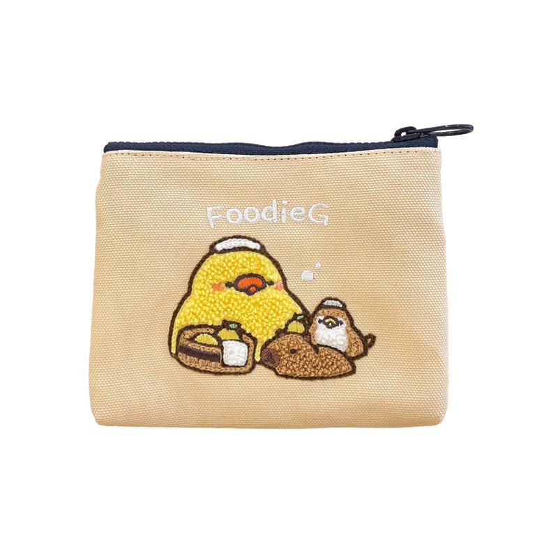 吃貨雞仔FoodieG 刺繡零錢包 水豚君泡溫泉 - 零錢包/小錢包 - 其他材質 