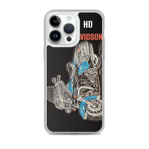 marina-fisher-art iPhone 透明保護殼原廠電話自行車 Harley Davidson Electra Glid