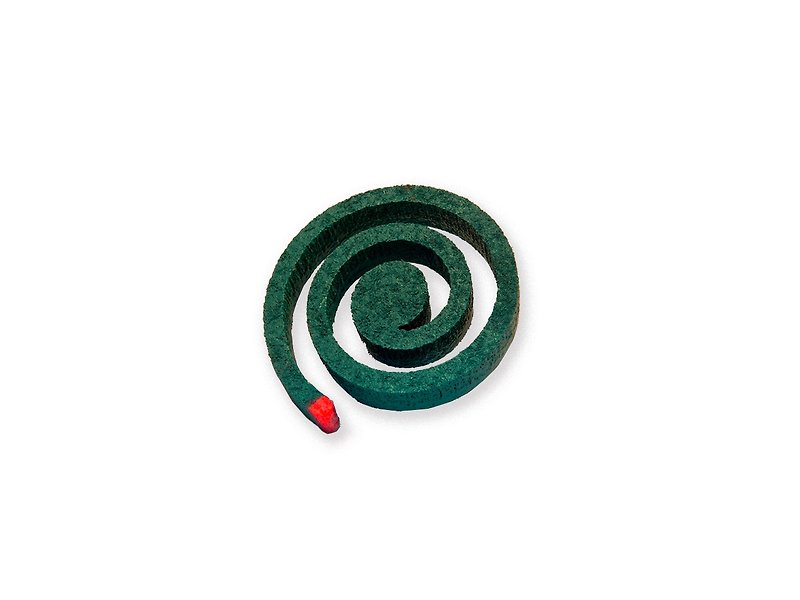 Hard Felt pin badge (mosquito coil ver.) - Badges & Pins - Other Materials Green
