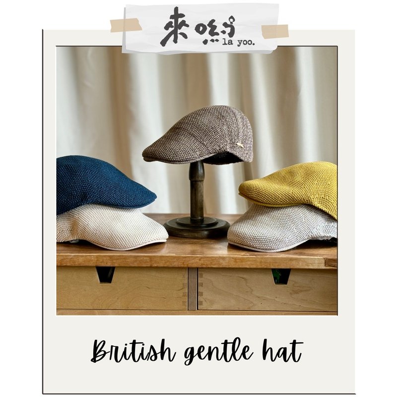 British-style Gentleman Hats / Newsboy Caps / Hunt - หมวก - ผ้าฝ้าย/ผ้าลินิน 