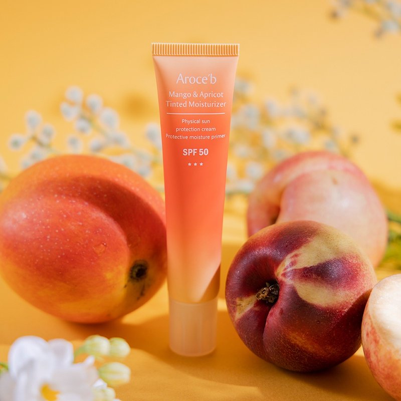 芒果杏桃裸顏防曬乳SPF50 30ml-裸顏無色款 - 臉部/身體防曬 - 其他材質 