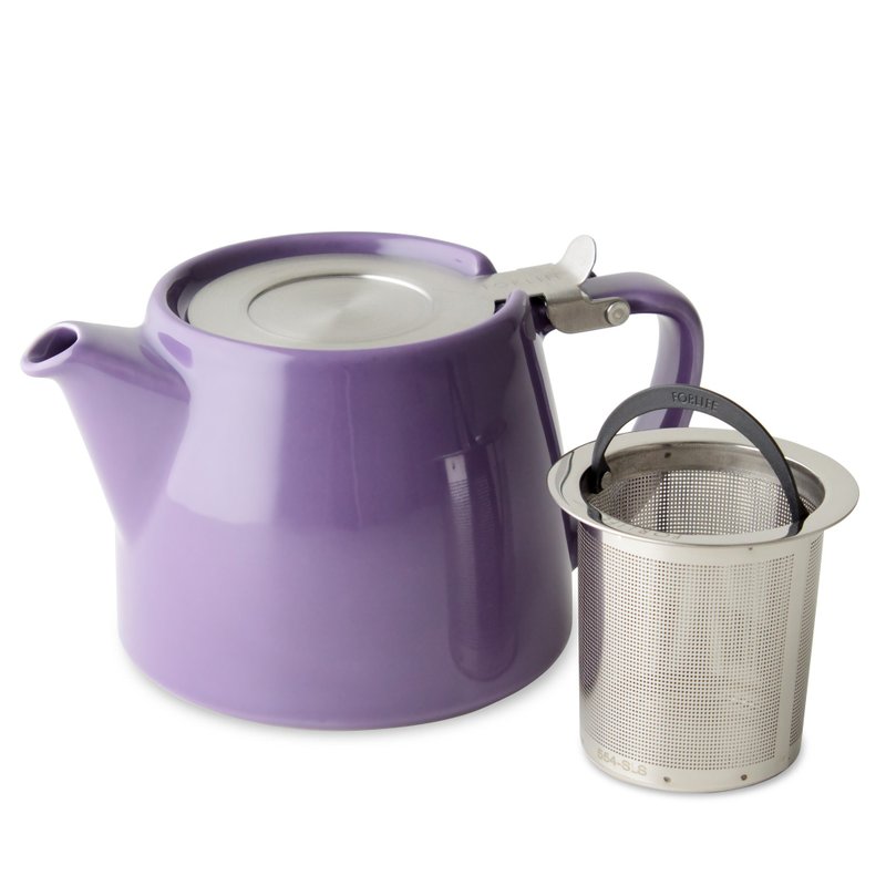 [Holiday Gift] American FORLIFE Tree Stump Teapot - Purple - ถ้วย - เครื่องลายคราม สีม่วง