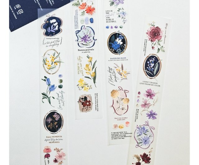 ⑥♡海外マステ♡ peipeistudio さん floral sheer ⑥♡海外マステ♡ peipeistudio さん floral sheer テープ