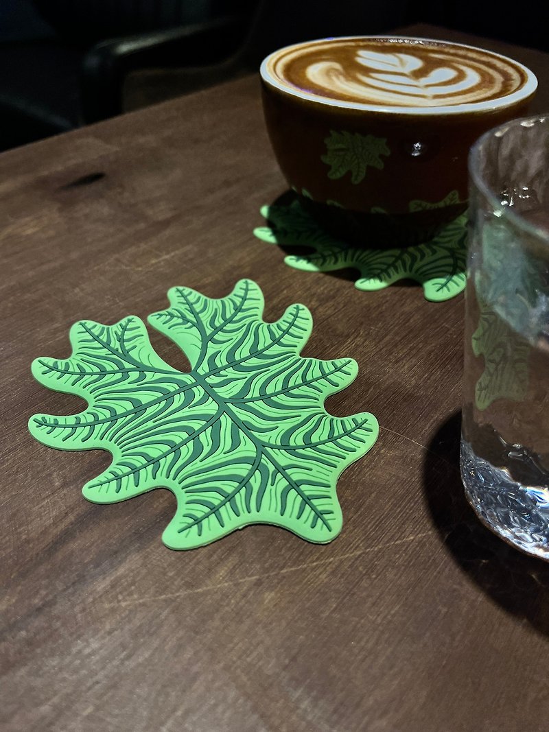 Alocasia 'Jacklyn'  Leaf coastery - Coasters - Plastic Green