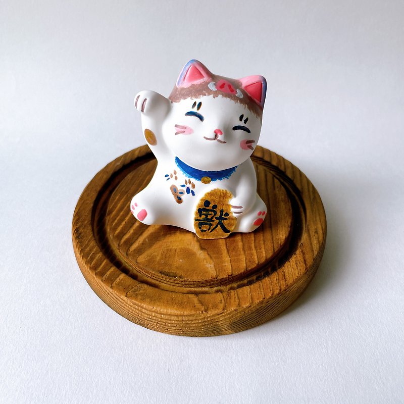 Ghost Slayer Series-Lucky Cat Diffuser Stone-Inosuke - Fragrances - Cement Blue