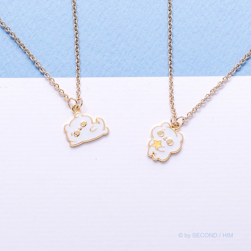 Shuang Shuang Cat Limited Joint Bracelet Short Necklace Cat Earrings Clip-On - Bracelets - Copper & Brass 