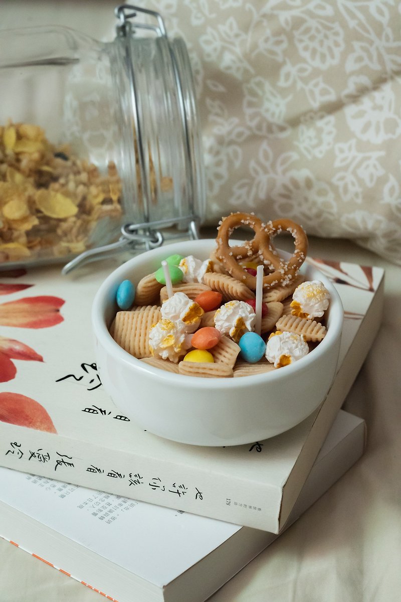 Guilty Strike Trail Mix Snack Bowl Candle - Candles & Candle Holders - Wax White