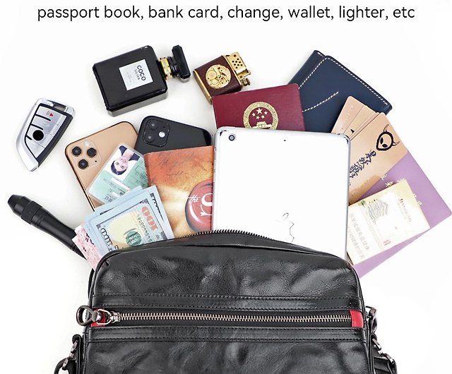 Mens Crossbody Bag,Man Purse Side Bag over the Shoulder Bag for Men Women  Small Canvas Messenger Bag for Phone Passport
