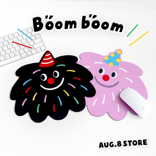 人間八月八 AUG8 STORE 煙花砰砰滑鼠墊 平面滑鼠墊 天然橡膠